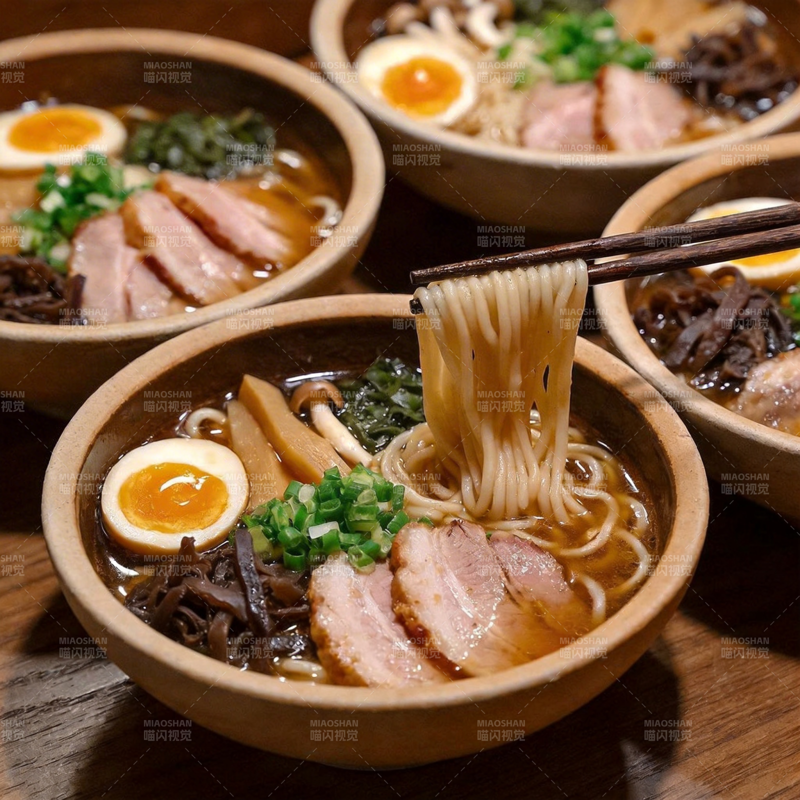 美味拉面特写图片