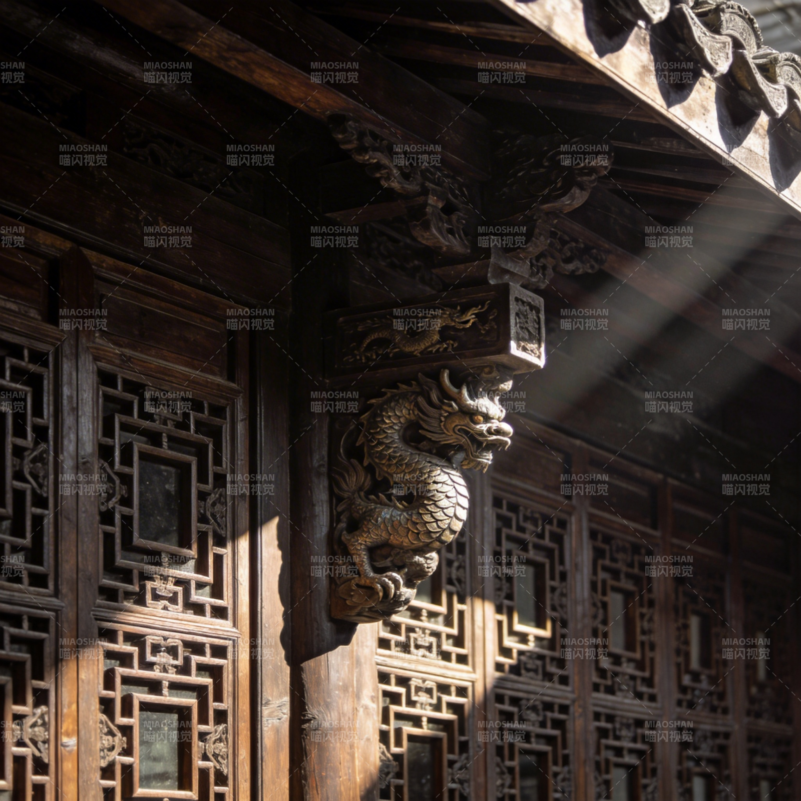 古建筑龙雕细节图片