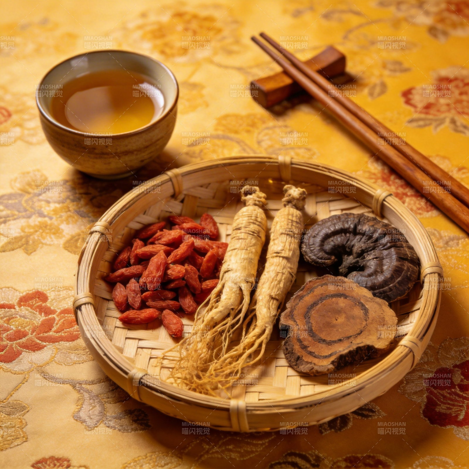 养生食材摆盘图片