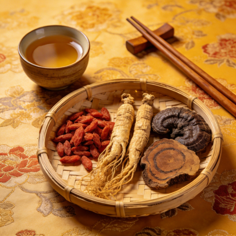 养生食材摆盘图片