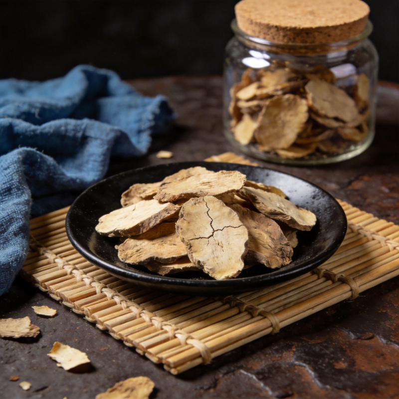 干姜片静置盘中图片