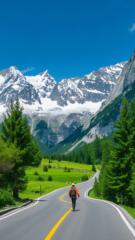 雪山公路行图片