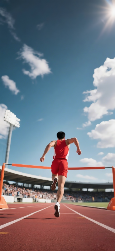 跨栏冲刺瞬间图片