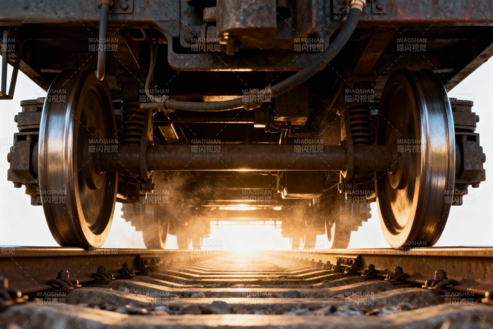 铁轨上的车轮图片