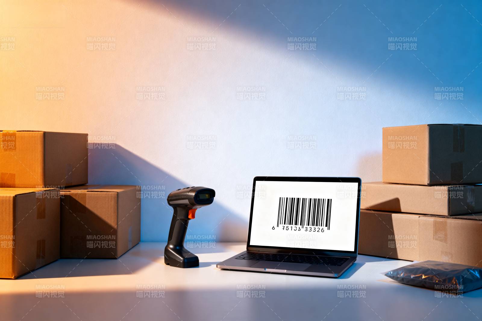 快递扫码发货场景图片