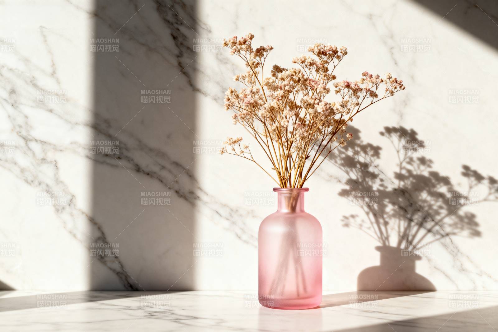 光影花影静谧美图片