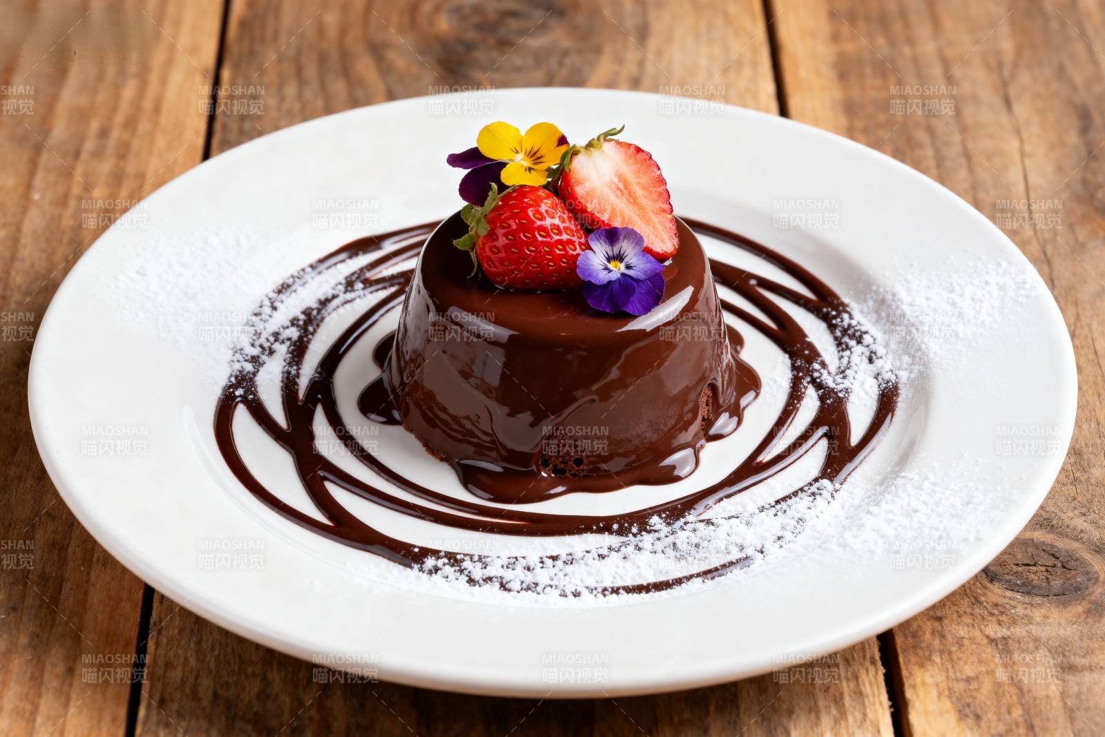 巧克力熔岩蛋糕图片