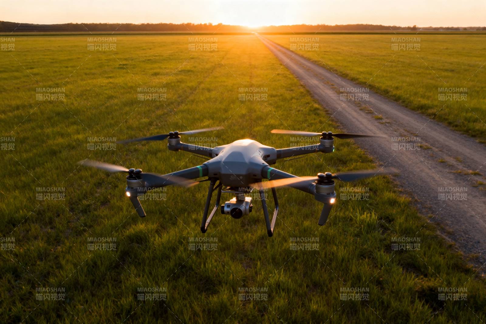 无人机航拍田园风光图片