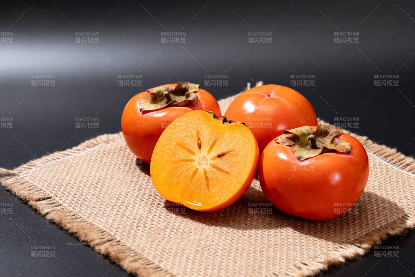 柿子静物图图片