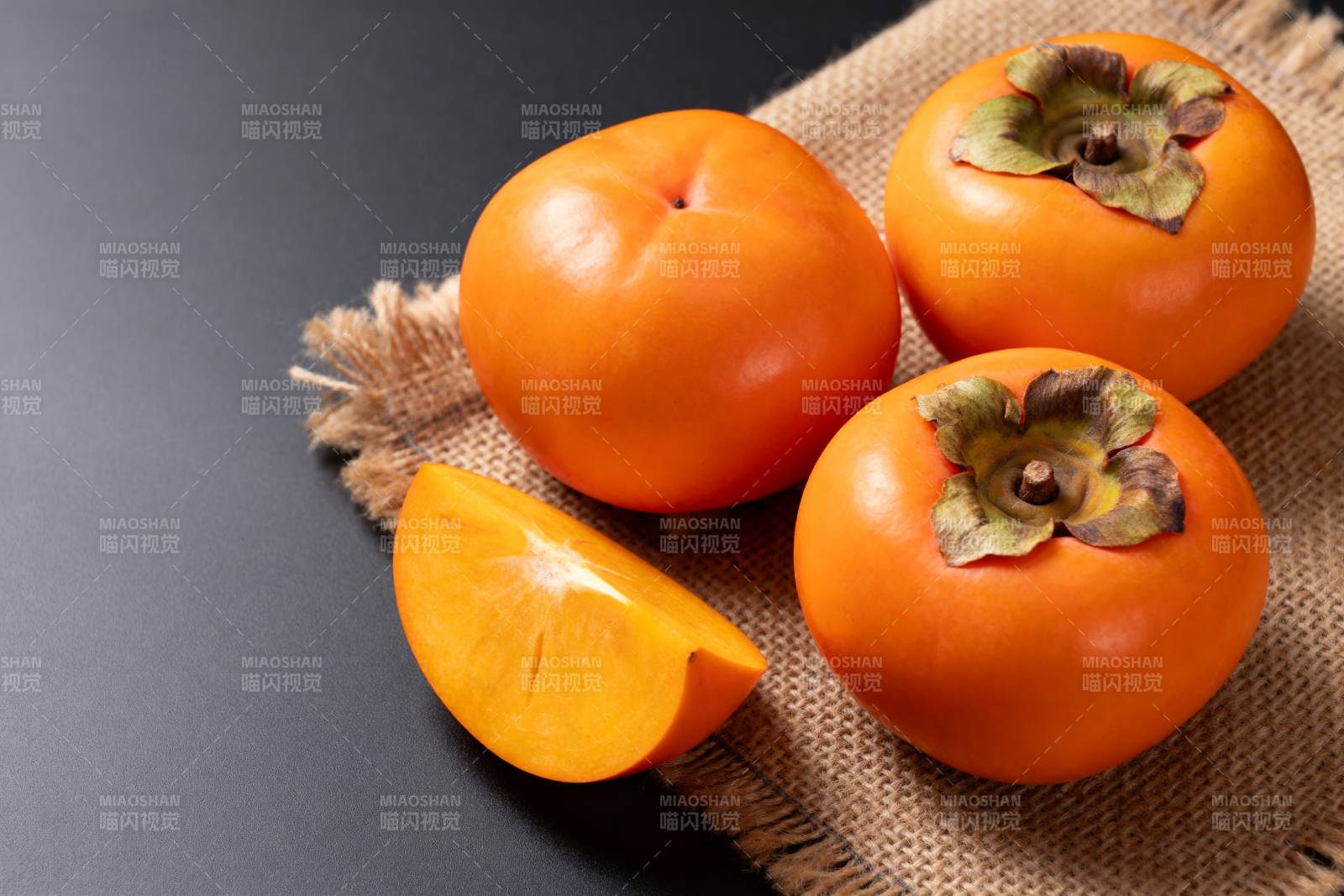 柿子静物图图片