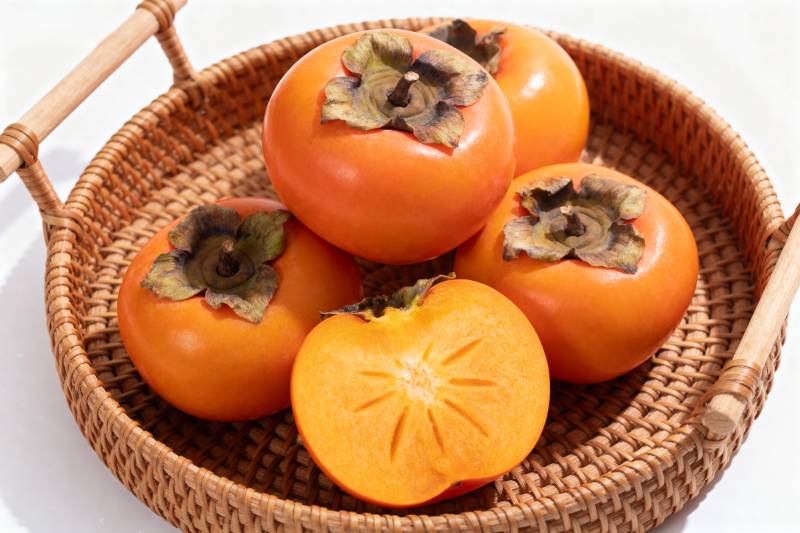 柿子满篮秋意浓图片