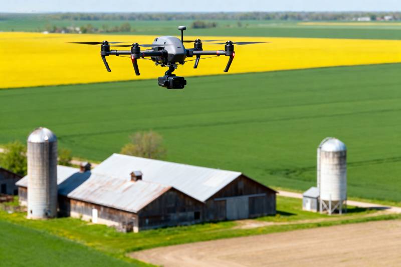 无人机巡田图片