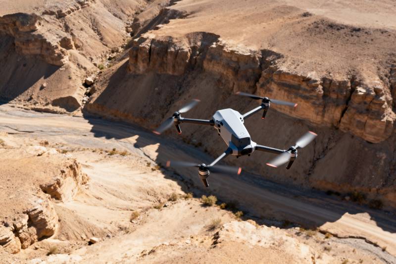 无人机飞越峡谷图片