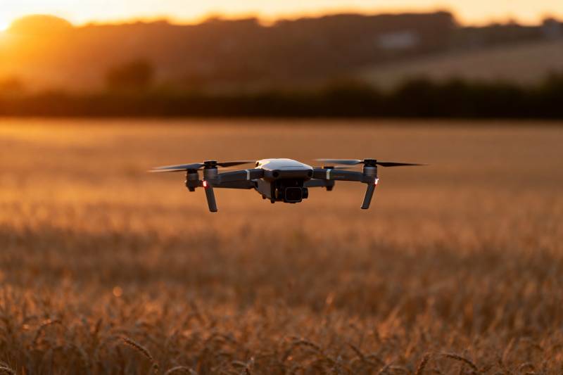 无人机飞越金田图片