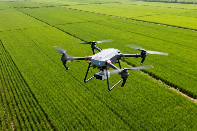 无人机巡田图片