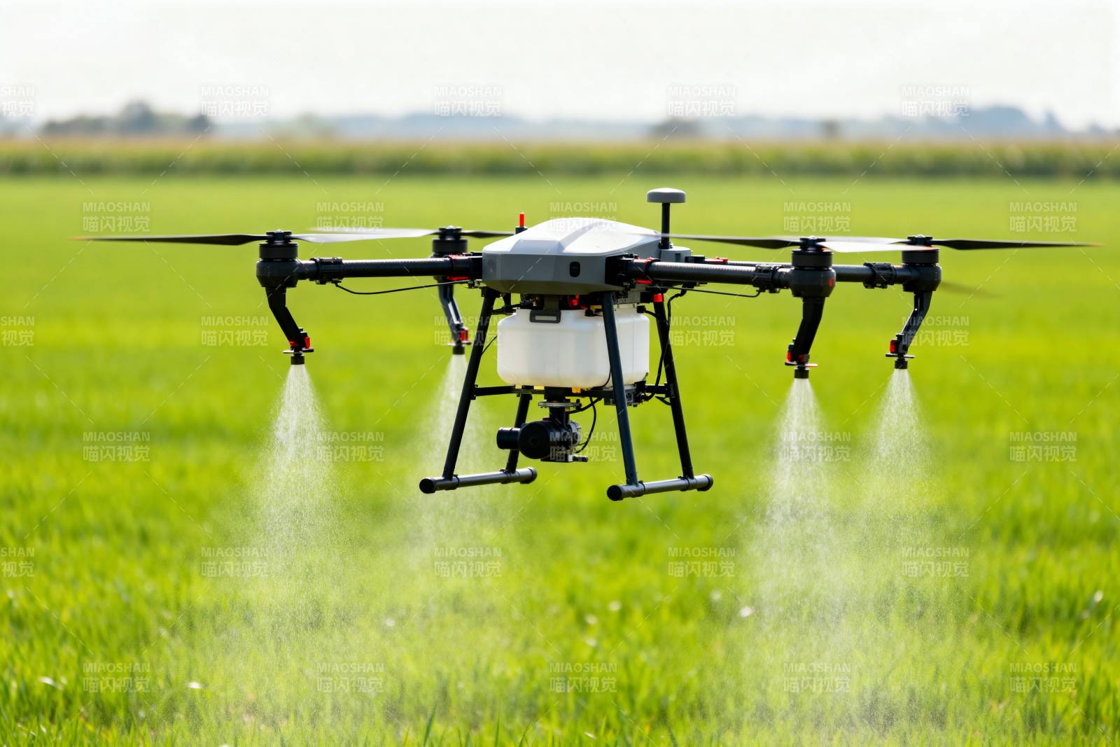 无人机喷洒农田图片