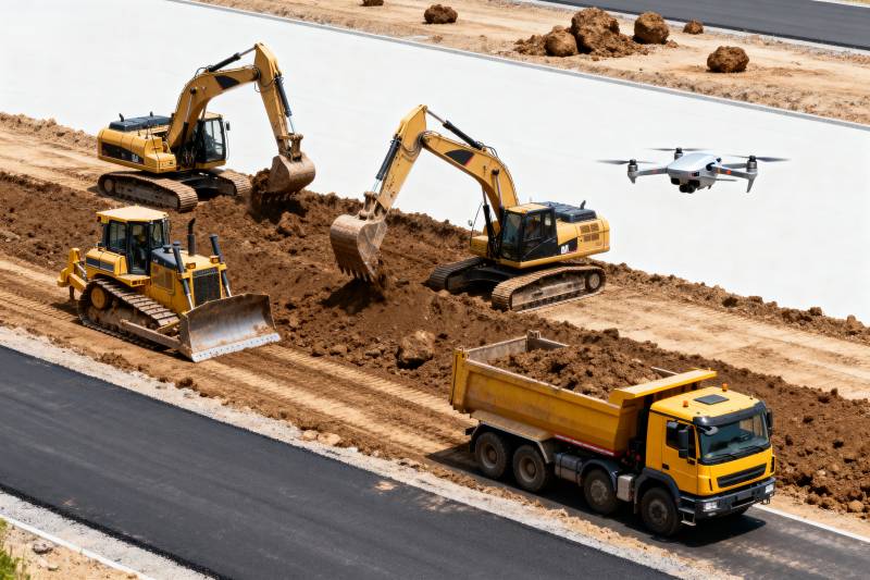 工地施工场景图片