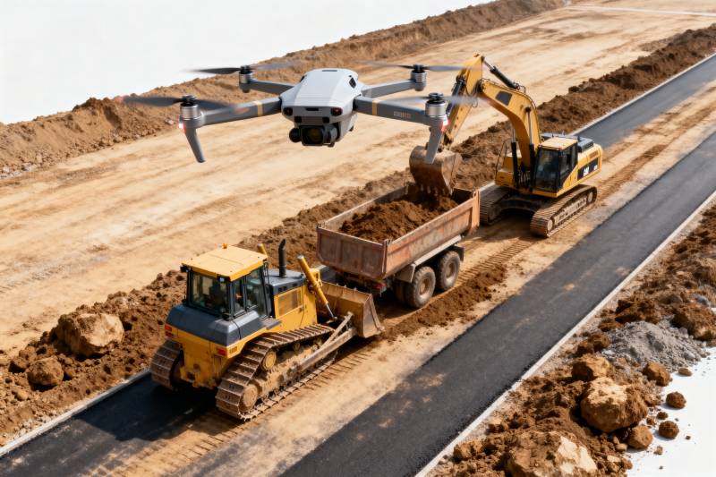 无人机监控施工图片