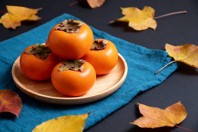 秋日柿子静物图片