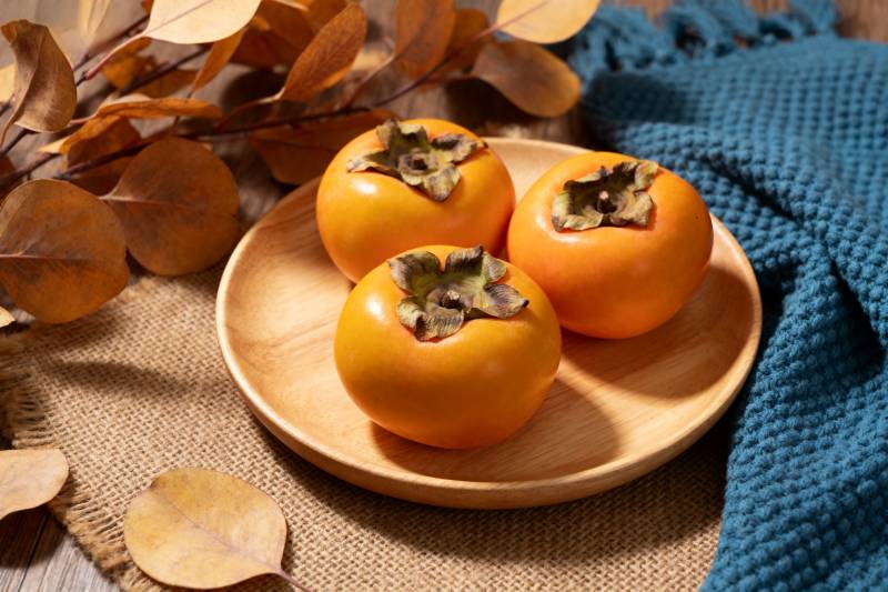 秋日柿子静物图片