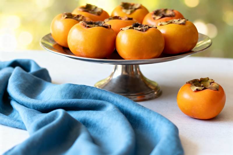 柿子静物图图片