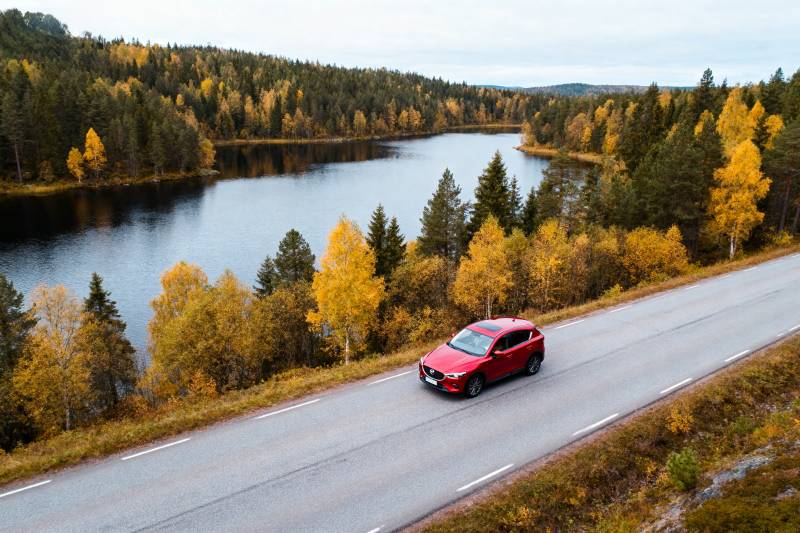 秋湖公路红车行图片