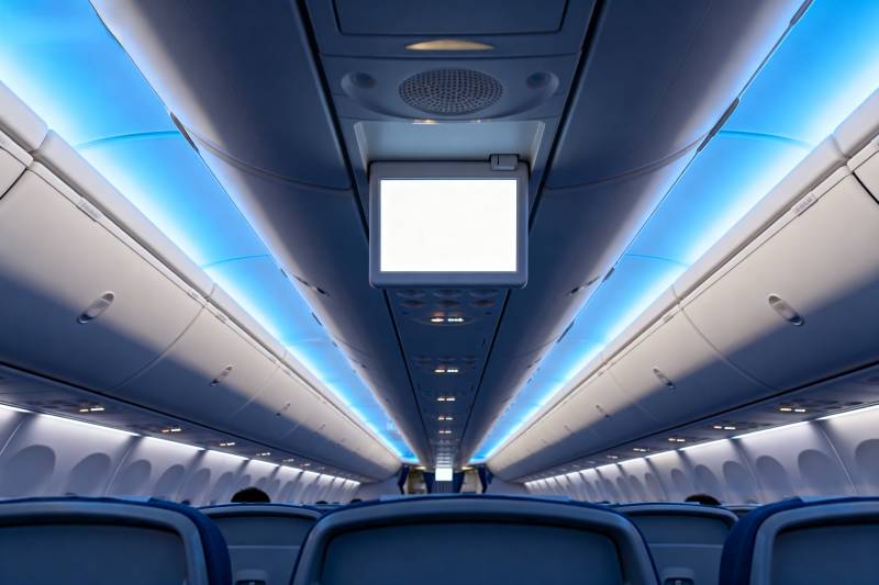 飞机客舱内部景象图片