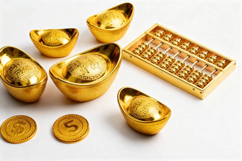 金元宝与算盘图片