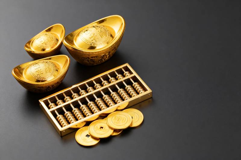 金元宝与算盘图片