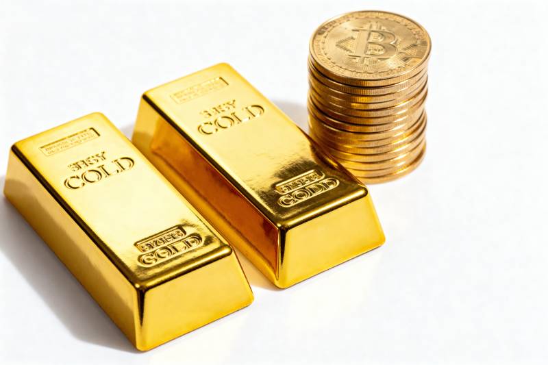 金条与金币堆叠图片