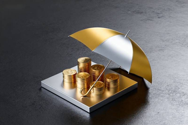 金币伞下护财图片