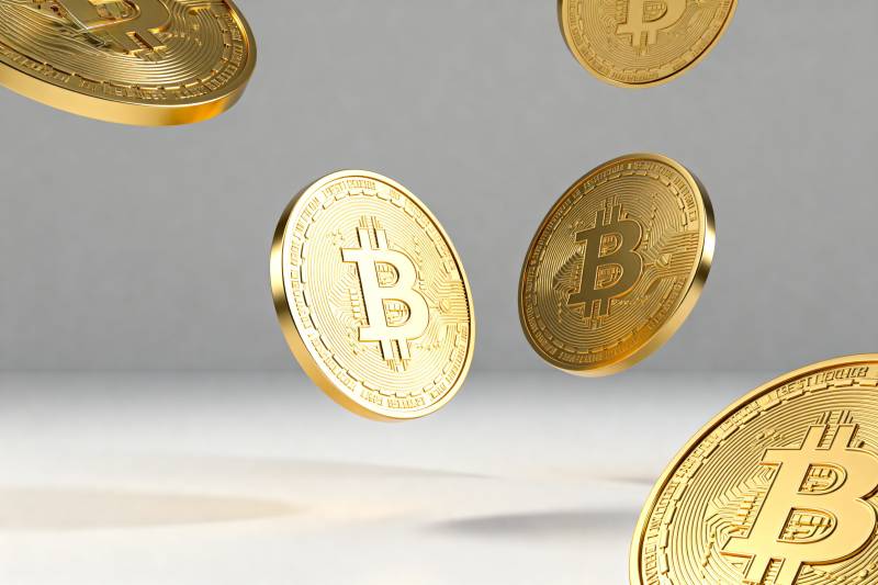 比特币金币飞舞图片