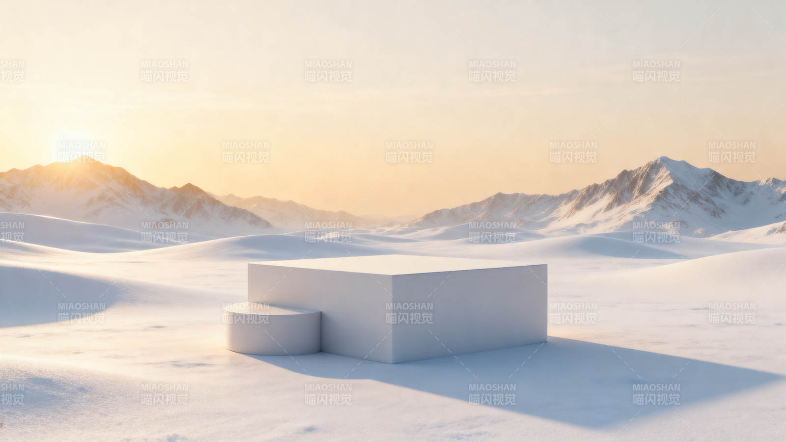 雪原上的几何之光图片