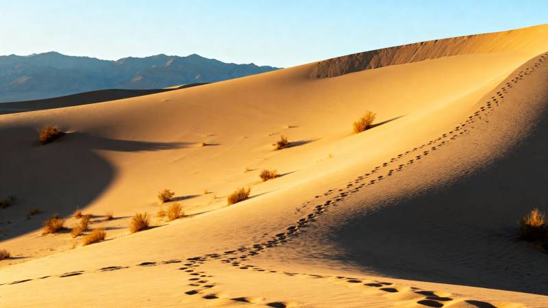 沙漠足迹图片