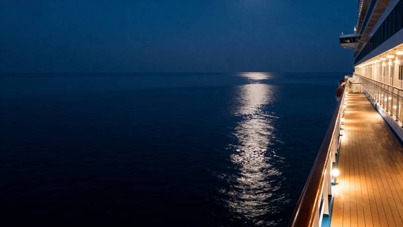 夜航邮轮甲板图片