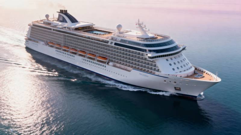 豪华邮轮海上航行图片