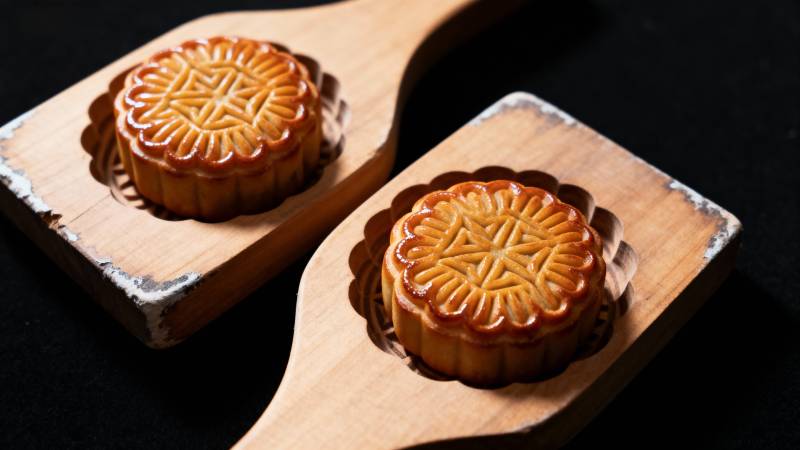 金黄月饼 美味诱人图片