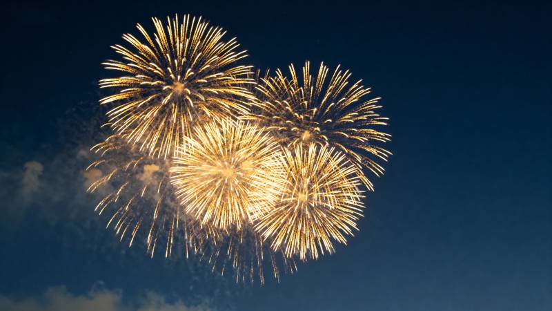 璀璨烟花夜空绽放图片