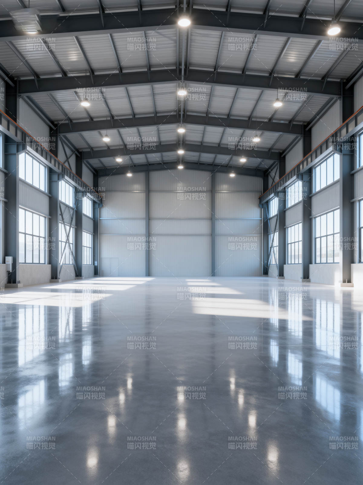 宽敞明亮的工业厂房图片