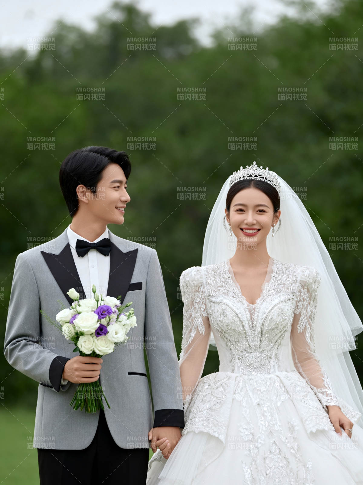 新人幸福婚礼瞬间图片