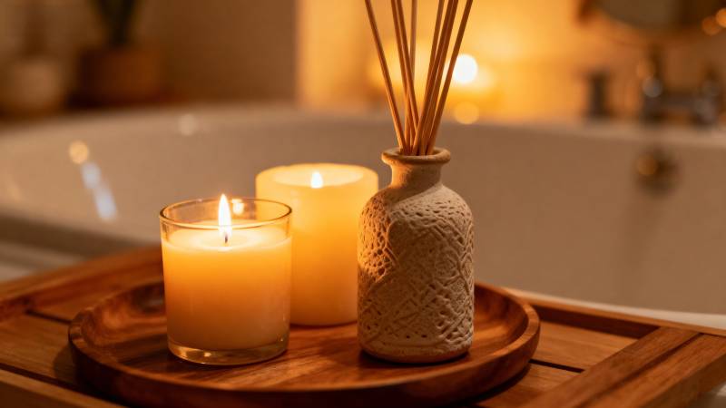 香薰蜡烛静谧时光图片