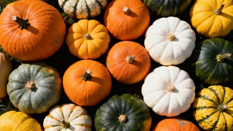 多彩南瓜丰收图图片