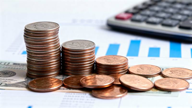 钱币与财务图表图片