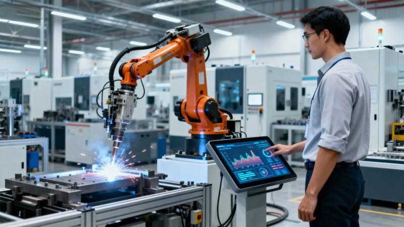 智能工厂焊接作业图片