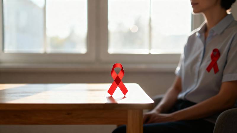 红丝带象征关爱与希望图片