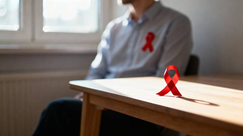 红丝带 关爱生命图片