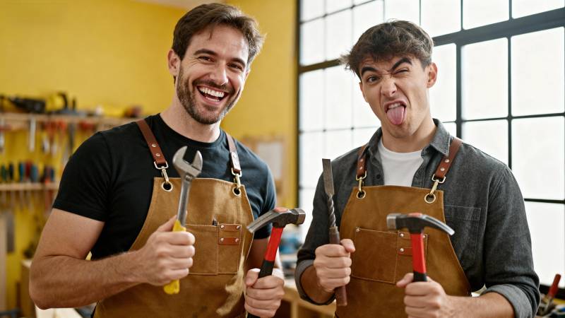 工匠笑迎挑战图片