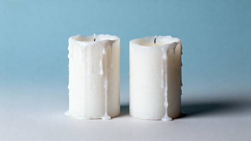 两支燃烧的蜡烛图片