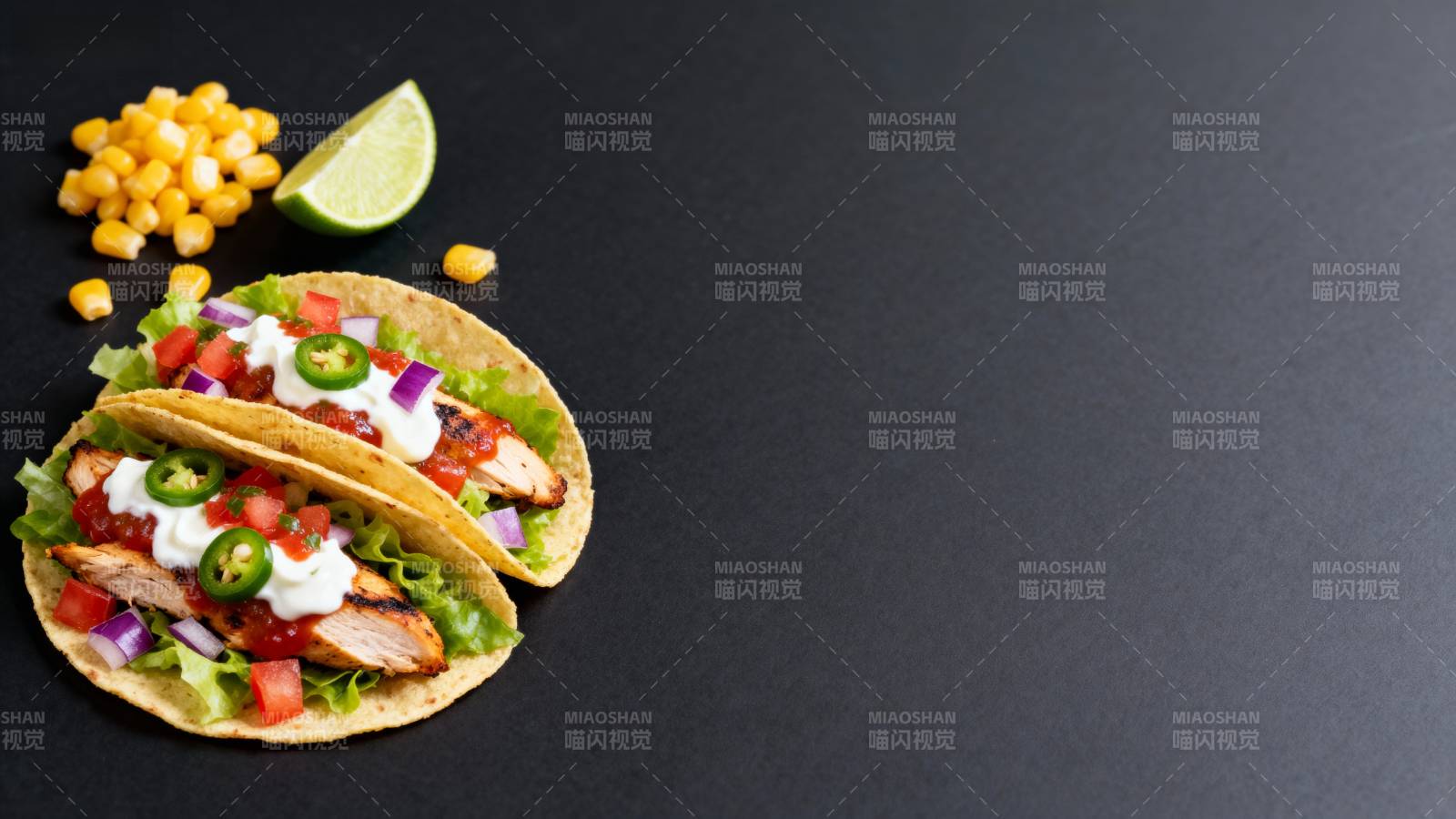 美味鸡肉塔可图片