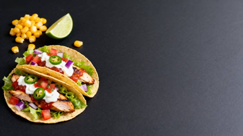 美味鸡肉塔可图片